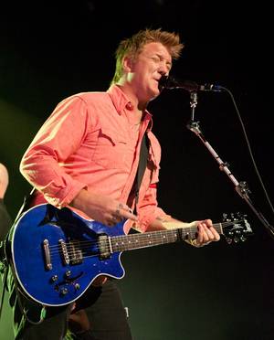 Josh Homme of Them Crooked Vultures performs at The Joint at the Hard Rock Hotel on April 17, 2010.