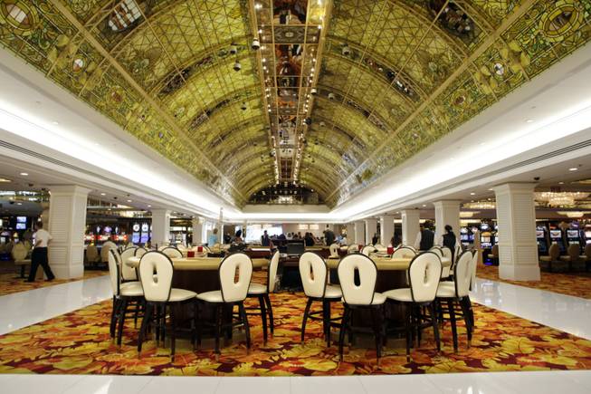 A view of the gaming pit on the casino floor at the Tropicana. The property is going through its first major renovation in nearly 25 years.