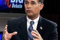 Candidate Danny Tarkanian speaks during a debate among the Republican U.S. Senate candidates on "Face to Face with Jon Ralston" at the KVBC studios in Las Vegas Tuesday, May 18, 2010.
