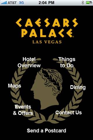 Harrah's Entertainment launched a mobile app for Caesars Palace in February 2010. 