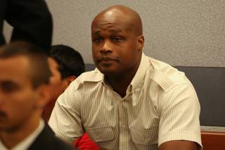 Former NBA all-star Antoine Walker appears in court for his arraignment hearing on failing to repay $900,000 in gambling debts Monday, June 14, at the Regional Justice Center.