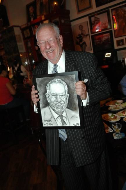 Mayor Oscar Goodman and his charcoal portrait at Hussong's Cantina ...
