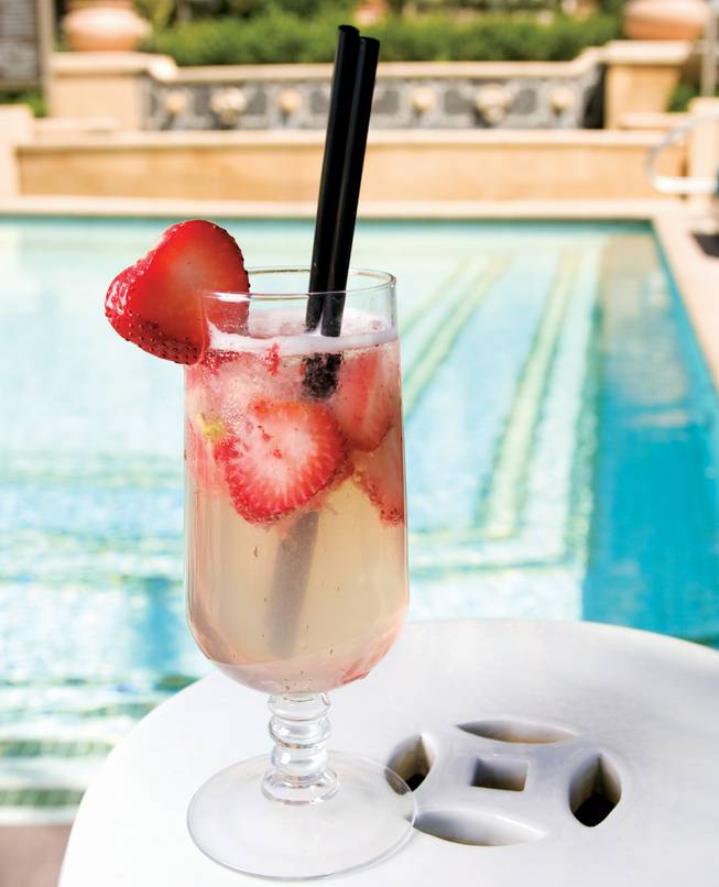 There's nothing more important than staying hydrated once the mercury hits three digits, and Azure's collection of poolside cocktails are that refreshing antidote to the desert swelter. Available only at Azure, the Strawberry Smash pairs fresh strawberries with Bombay Sapphire gin, adds in some agave nectar and fresh lemon juice for that sweet-and-sour flavor and tops it all off with soda water.