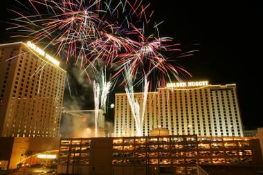 The Golden Nugget kicks off the Fourth of July weekend with a fireworks show in Downtown Las Vegas in 2010.