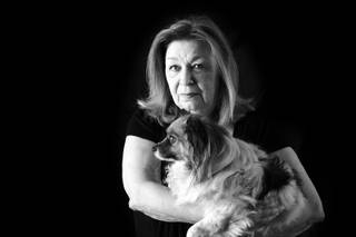 Mary Schwartz was photographed with her dog Freckles in her Las Vegas home July 22, 2010. Mickey O'Neill, her 61-year old boyfriend and companion of 18 years, died June 14, 2010 of massive gastrointestinal hemorrhage after laparoscopic gall bladder removal surgery on June 2, 2010.