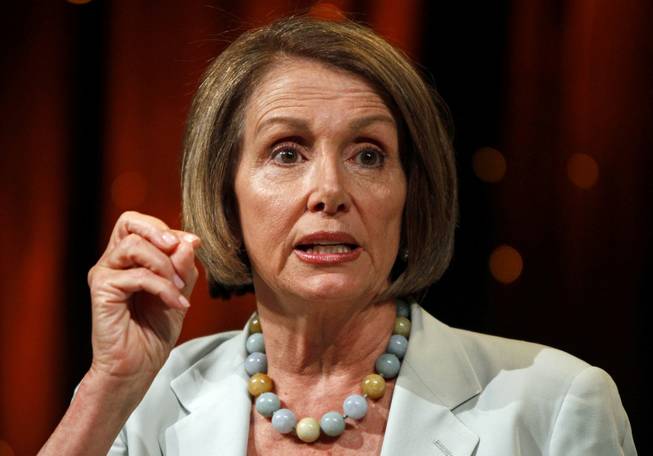 House Speaker Nancy Pelosi, D-Calif., answers questions during a Netroots Nation convention in July 2010 in Las Vegas.