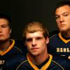Boulder City High School football players Cameron Thompson, Matt Combs and Kyle Erickson.