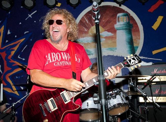 Sammy Hagar hosts and performs with The Wabos at his official pre-concert party at Cabo Wabo Cantina in The Miracle Mile Shops at Planet Hollywood on July 30, 2010.