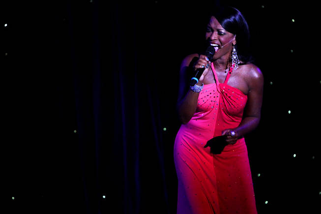Trina Johnson-Finn performs at the the opening of "Vegas! The Show" at Saxe Theater at Miracle Mile Shops at Planet Hollywood.