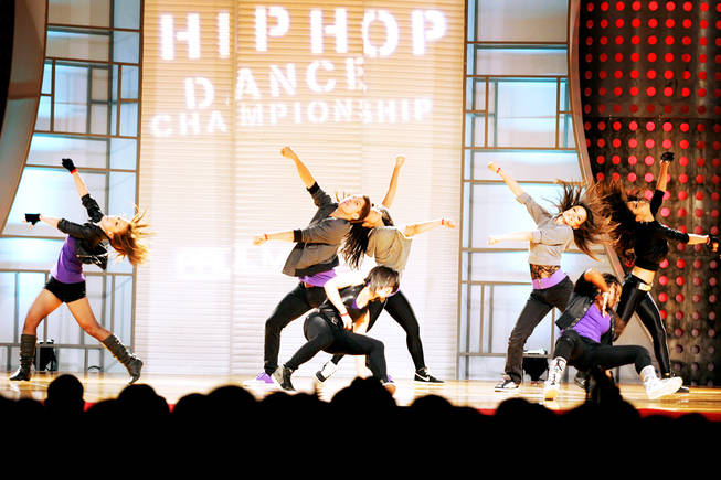 Kaba Modern performs in the preliminary round July 27 at the USA Hip Hop Dance Championships held at Red Rock Casino.
