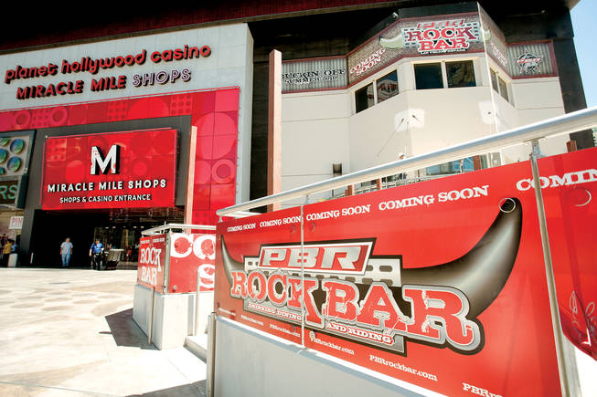 PBR Rock Bar & Grill is replacing the Hawaiian Tropic Zone at Planet Hollywood's Miracle Mile shops. 
