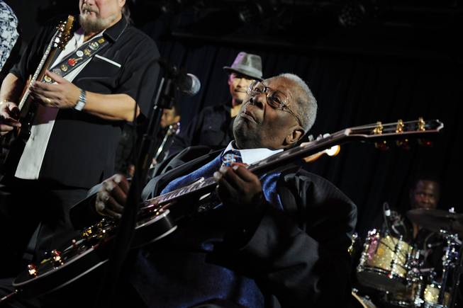 B.B. King plays during the opening of his club at the Mirage in November.