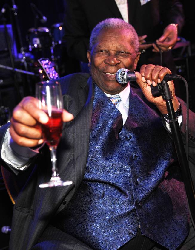B.B. King, in heartfelt mode at his B.B. King's Blues Club at the Mirage.