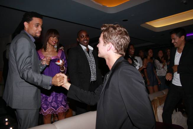 Hayden Christensen and Michael Ealy arrive at the Las Vegas ...