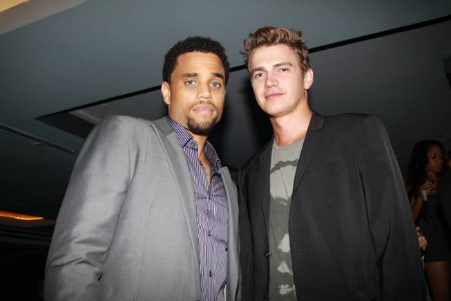 Michael Ealy and Hayden Christensen at the Las Vegas premiere ...