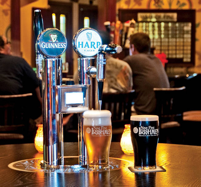 Pour your own beer at New York-New York's Nine Fine Irishmen.
