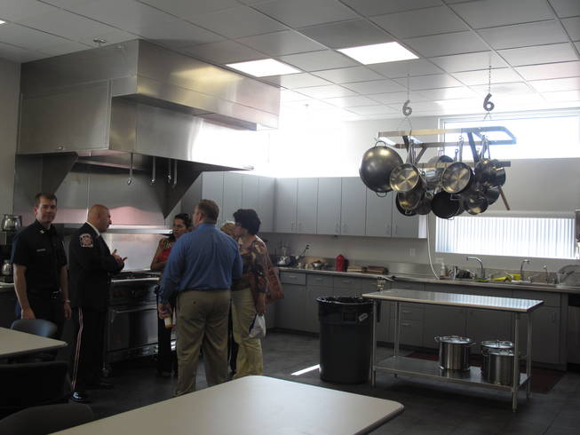 The new Fire Station 6, which finished under budget at about $7 million, includes a much larger kitchen area for the firefighters.