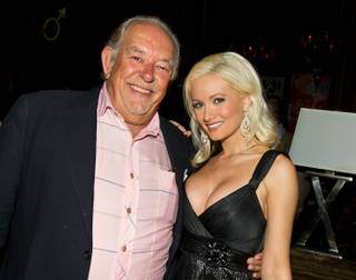Robin Leach and Holly Madison at Leach and Michael Boychuck's birthday party at Blush in the Wynn on Sept. 10, 2010.