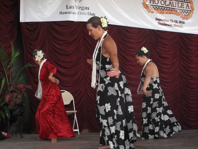 Members of Kailiha'o Hula perform at the Prince Jonah Ho'olaule'a Pacific Islands Festival in Henderson on Sunday. The festival celebrates native Hawaiian culture.