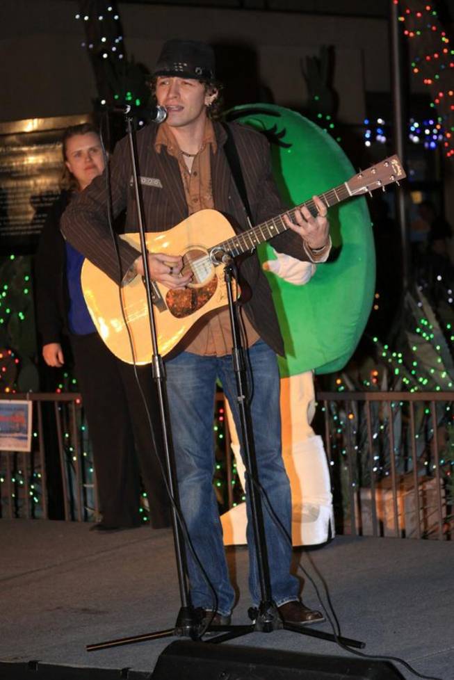 Michael Grimm performs during Ethel M Chocolate's 16th Annual Holiday Cactus Lighting last year.