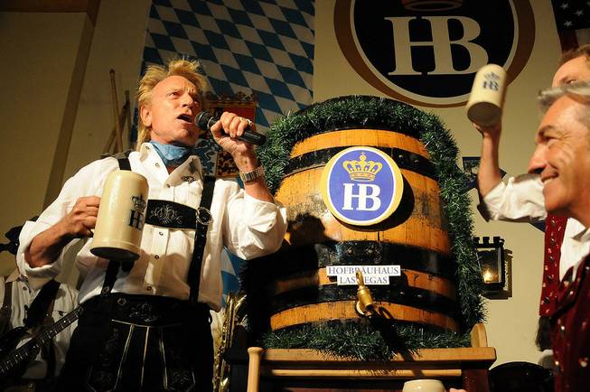 Siegfried taps the keg at Hofbrauhaus on Sept. 18, 2010, ...