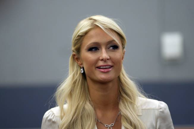 Paris Hilton waits in the courtroom at the Regional Justice Center in Las Vegas, September 20, 2010. Hilton pleaded guilty to charges stemming from her arrest for cocaine possession at the Wynn Las Vegas.