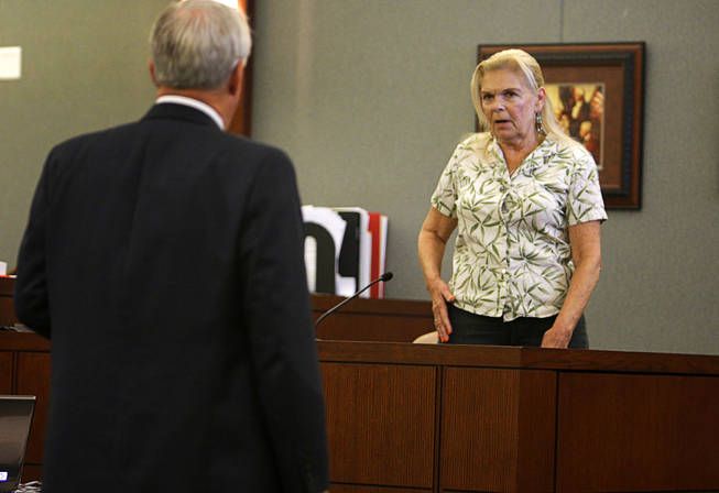 Costco shopper Annette Eatherton testifies during a coroner's inquest for Erik Scott at the Regional Justice Center Friday, September 24, 2010.