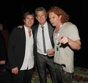 Rob Thomas, David Foster and Carrot Top at the Andre Agassi Grand Slam benefit at the Wynn on Oct. 9, 2010

