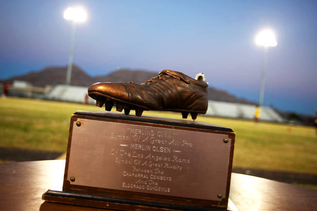 The Cleat is the prize for the winner of the annual football game between Chaparral and Eldorado.