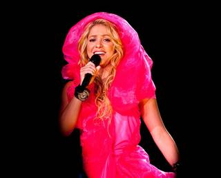 Shakira performs at Mandalay Bay Events Center on Oct. 16, 2010.