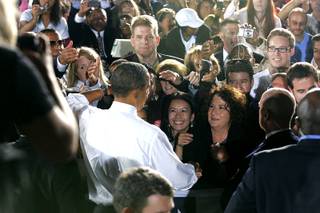 President Barack Obama's speech outside Orr Middle School at a 