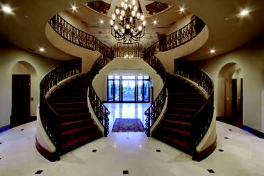 The home at 30 Olympia Hills Circle sold for $5.6 million in May 2012, one of the most expensive residential real estate transactions of the year. This is a view of the home’s foyer.