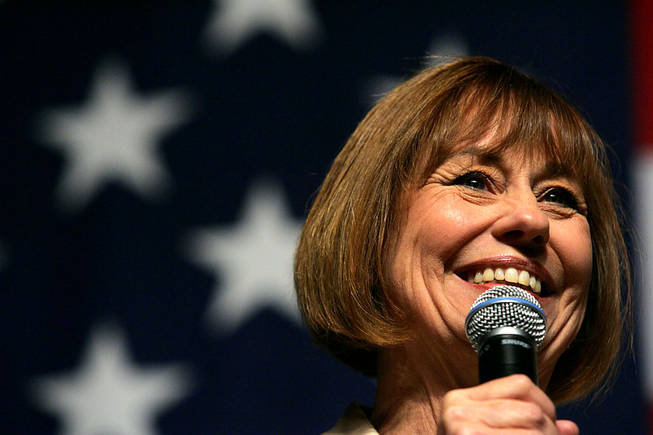 Sharron Angle speaks at a campaign rally Oct. 29, 2010, at the Orleans.
