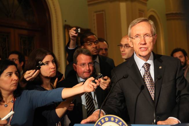 Senate Majority Leader Harry Reid said Tuesday it is his "constitutional responsibility" to secure earmarks for the people of Nevada.