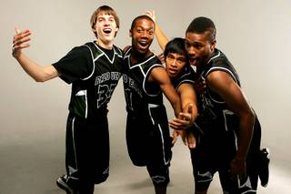 Palo Verde basketball players Bronston Abad, Eris Winder, Nathan Grimes and Nahjee Matlock.