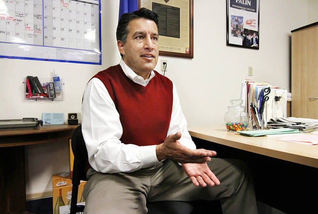 Gov. Brian Sandoval recently met with Senate Majority Leader Harry Reid about funding for Medicaid, Nov. 27, 2010.