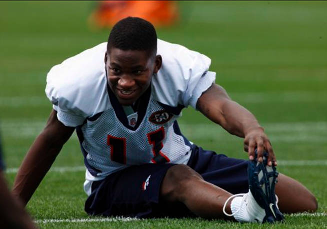 Denver Broncos wide receiver Kenny McKinley is shown in this July 29, 2009, file photo. 