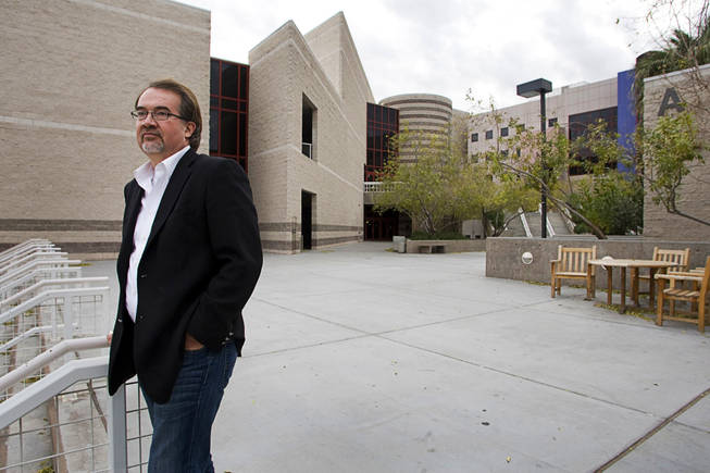 Architect Eric Strain poses by the Classroom Building Complex during a walking tour of UNLV campus Wednesday, December 15, 2010.