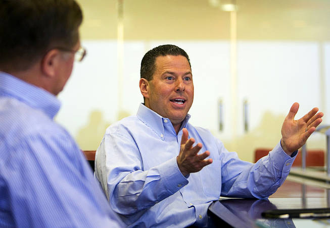 Mark Stark, CEO/Owner of Prudential, Americana Group Realtors, speaks during a housing roundtable at the Las Vegas Sun offices Wednesday, December 22, 2010.