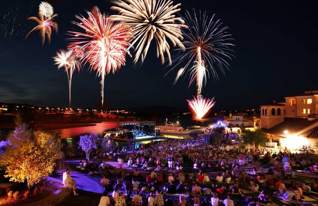 New Year Fireworks Lake Las Vegas
