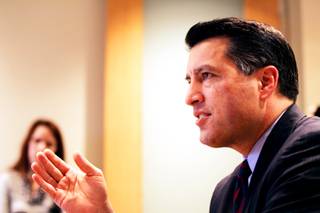 Governor-elect Brian Sandoval speaks during a press conference at Jones Vargas law firm in Las Vegas on Wednesday, Dec. 29, 2010.