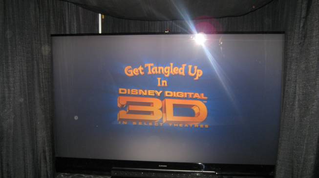 Mitsubishi's 3D DLP home cinema TV. A lot of visual overload with this baby.