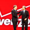 Gary Shapiro, president and CEO of the Consumer Electronics Association (left), and Ivan Seidenberg, chairman and CEO of Verizon, speak during the keynote address Thursday during CES.