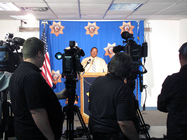 Metro Police Lt. Lew Roberts speaks to the media about the discovery of the body of Deborah Flores-Narvaez and the subsequent arrest of the dancer's ex-boyfriend.