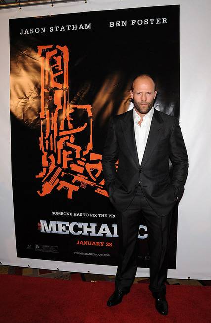 Jason Statham at <em>The Mechanic</em> premiere at Planet Hollywood on ...