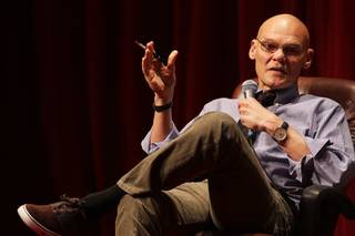 Political strategist James Carville speaks during a Barrick Lecture Series with former Florida Gov. Jeb Bush at UNLV Monday, January 31, 2011. Jon Ralston moderated the discussion.
