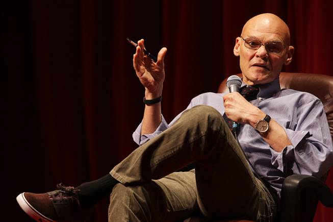 Political strategist James Carville speaks during a Barrick Lecture Series with former Florida Gov. Jeb Bush at UNLV Monday, January 31, 2011. Jon Ralston moderated the discussion.