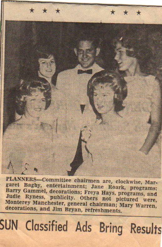 Bary Gammell was on the 1962 Rancho High School Junior Prom Committee, photographed here by the Las Vegas Sun. "You notice my big smile being surrounded by those beautiful girls," Bary jokes about the photo.