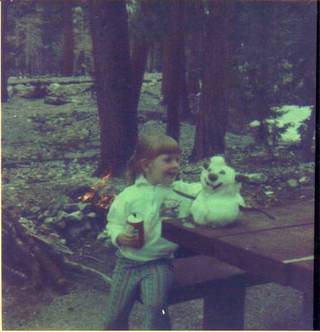 Kellie Guild was born and raised in Las Vegas. She's shown in this photo from 1971, building a tiny snowman at one of the picnic areas on Mount Charleston.