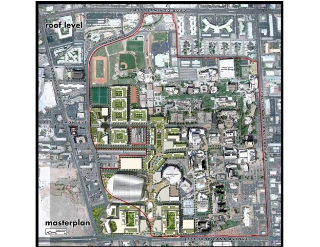 This is the master-planned footprint of a proposed on-campus, multi-use ...